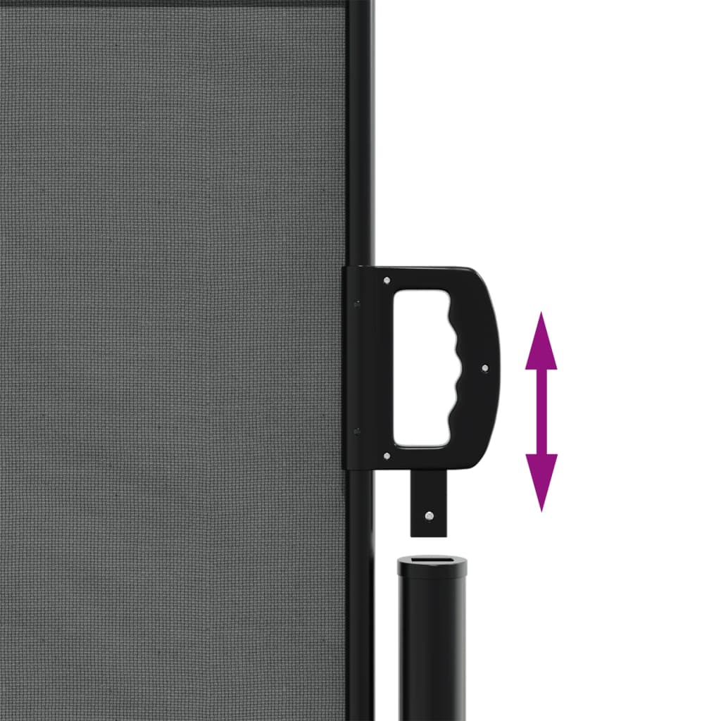 Uttrekkbar sidemarkise antrasitt 140x600 cm
