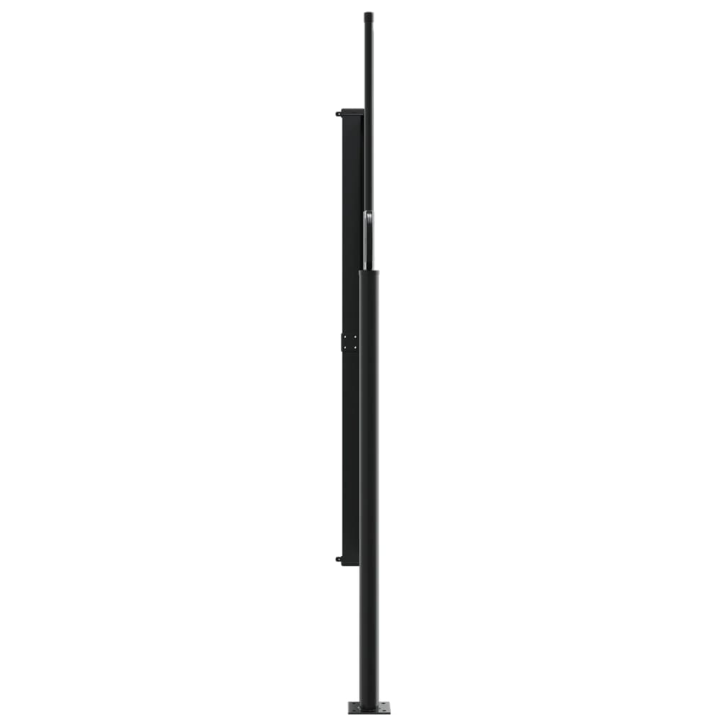 Uttrekkbar sidemarkise brun 160x600 cm