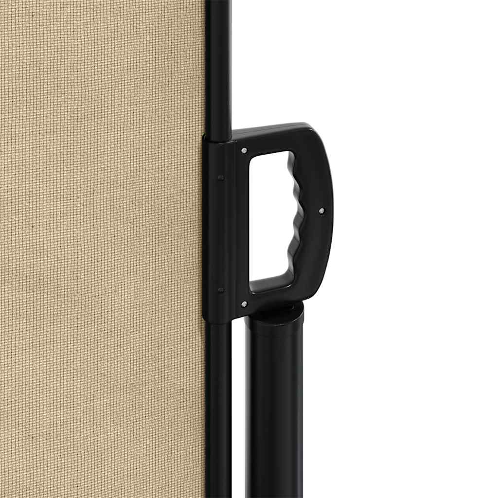 Uttrekkbar sidemarkise beige 160x600 cm