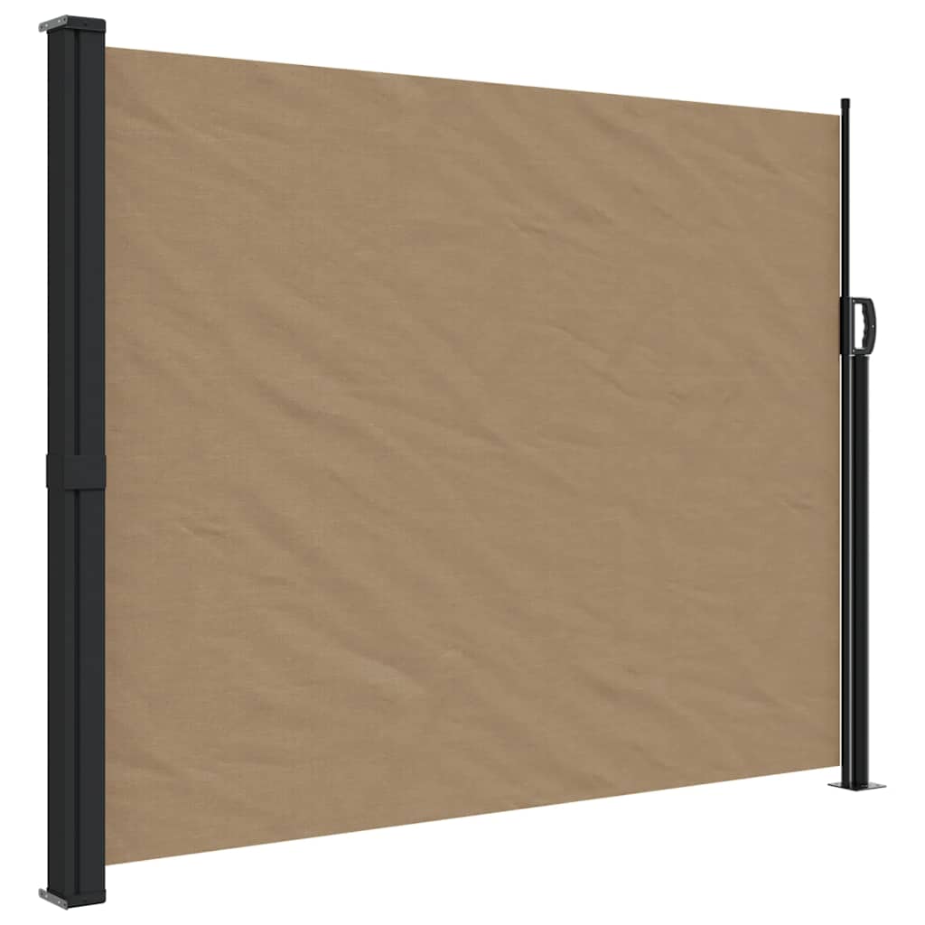 Uttrekkbar sidemarkise gråbrun 160x600 cm