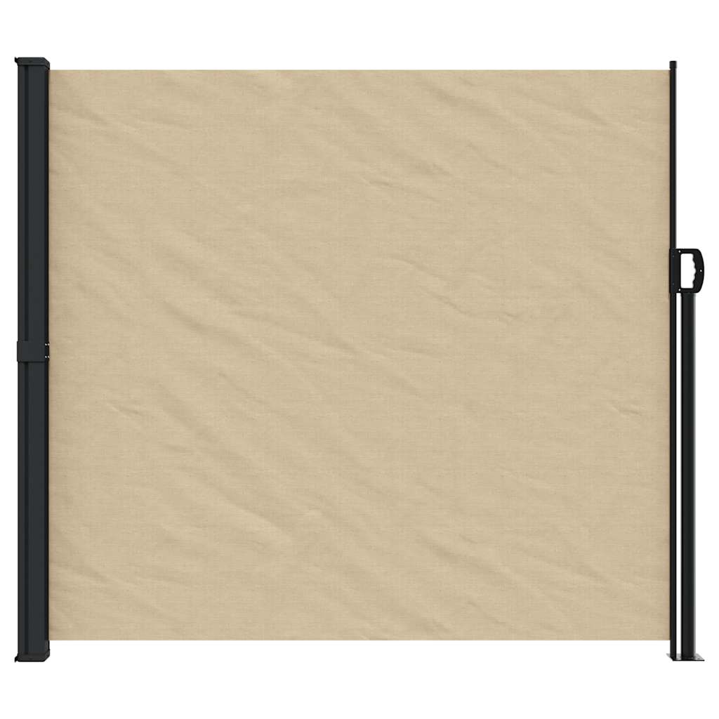 Uttrekkbar sidemarkise beige 180x600 cm
