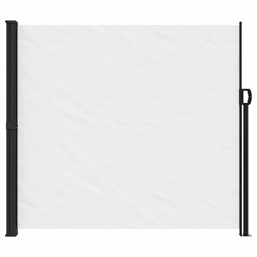 Uttrekkbar sidemarkise hvit 180x600 cm