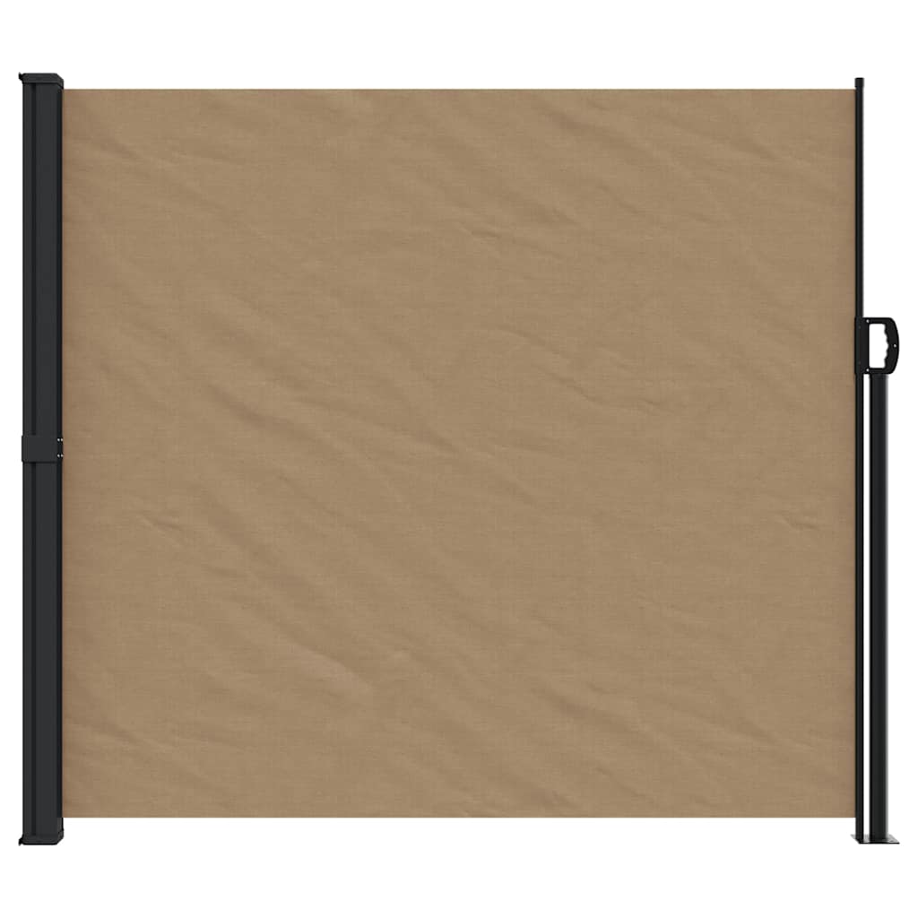 Uttrekkbar sidemarkise gråbrun 180x600 cm