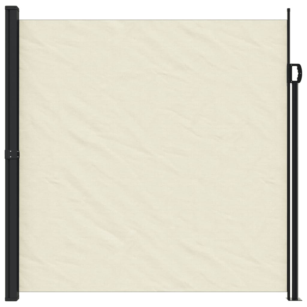 Uttrekkbar sidemarkise 200x600 cm kremhvit
