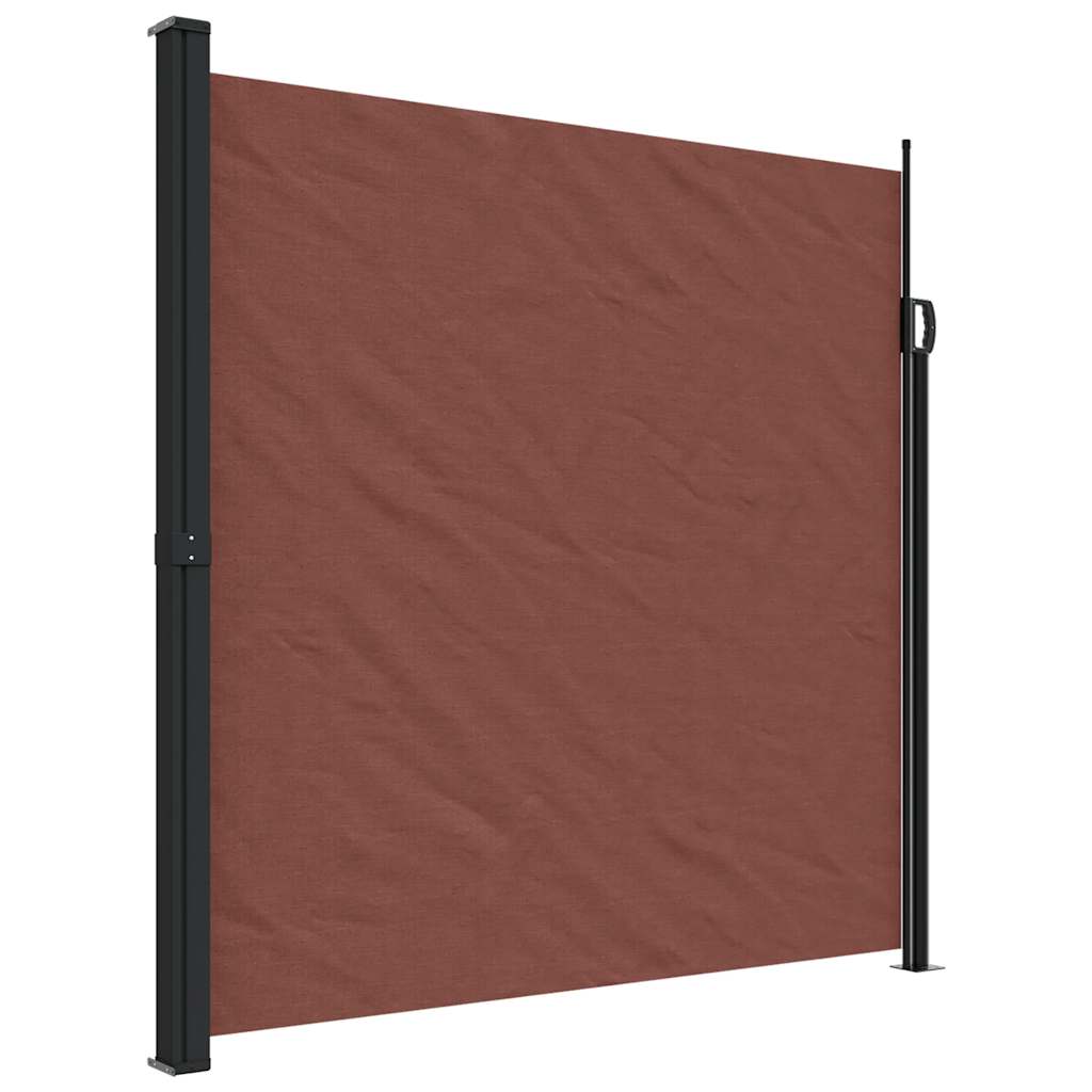 Uttrekkbar sidemarkise 200x600 cm brun