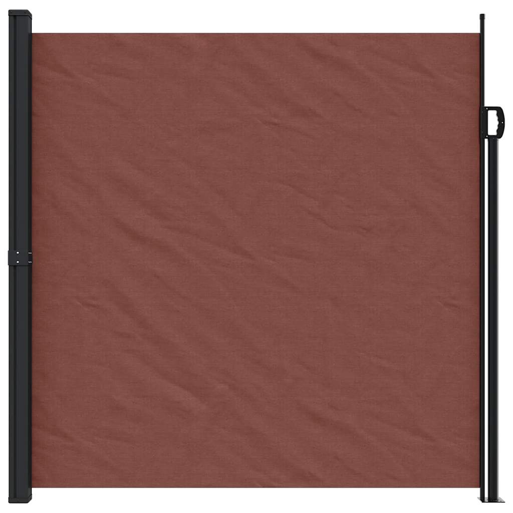 Uttrekkbar sidemarkise 200x600 cm brun