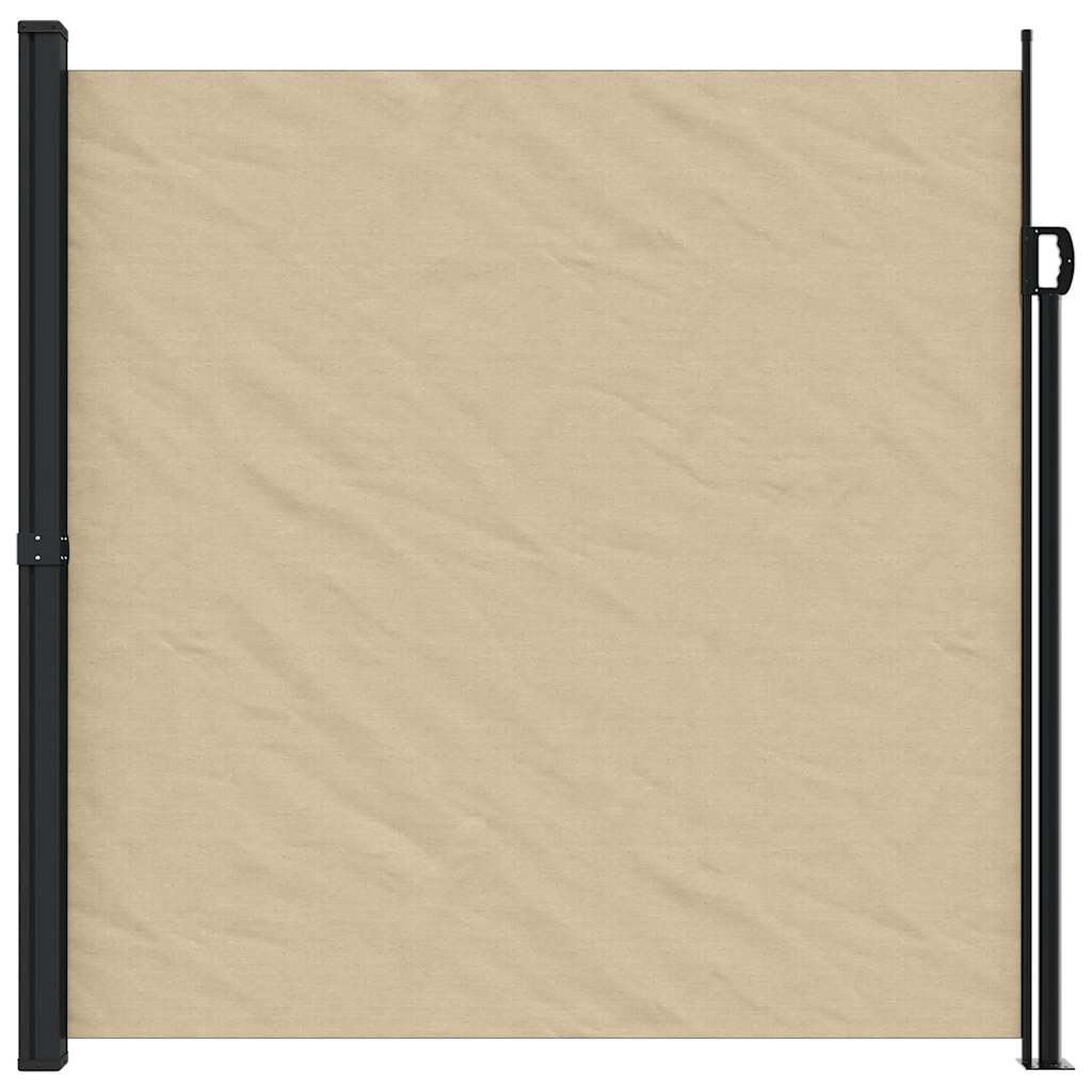 Uttrekkbar sidemarkise beige 200x600 cm