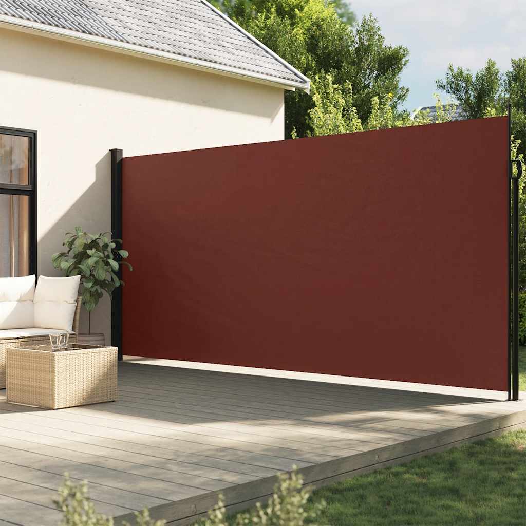 Uttrekkbar sidemarkise 220x600 cm brun