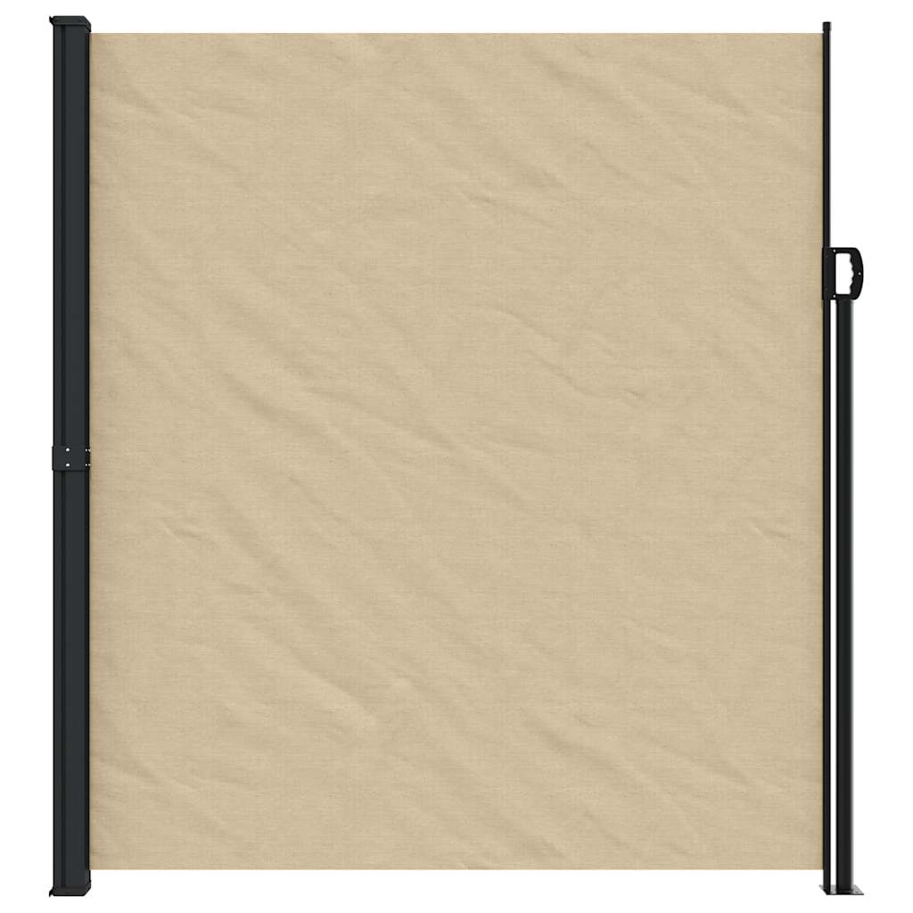Uttrekkbar sidemarkise beige 220x600 cm