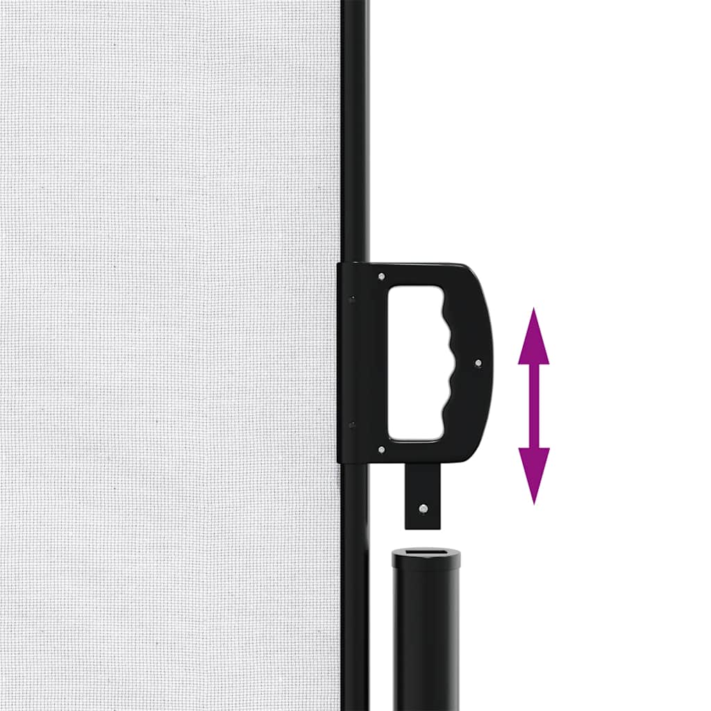 Uttrekkbar sidemarkise hvit 220x600 cm