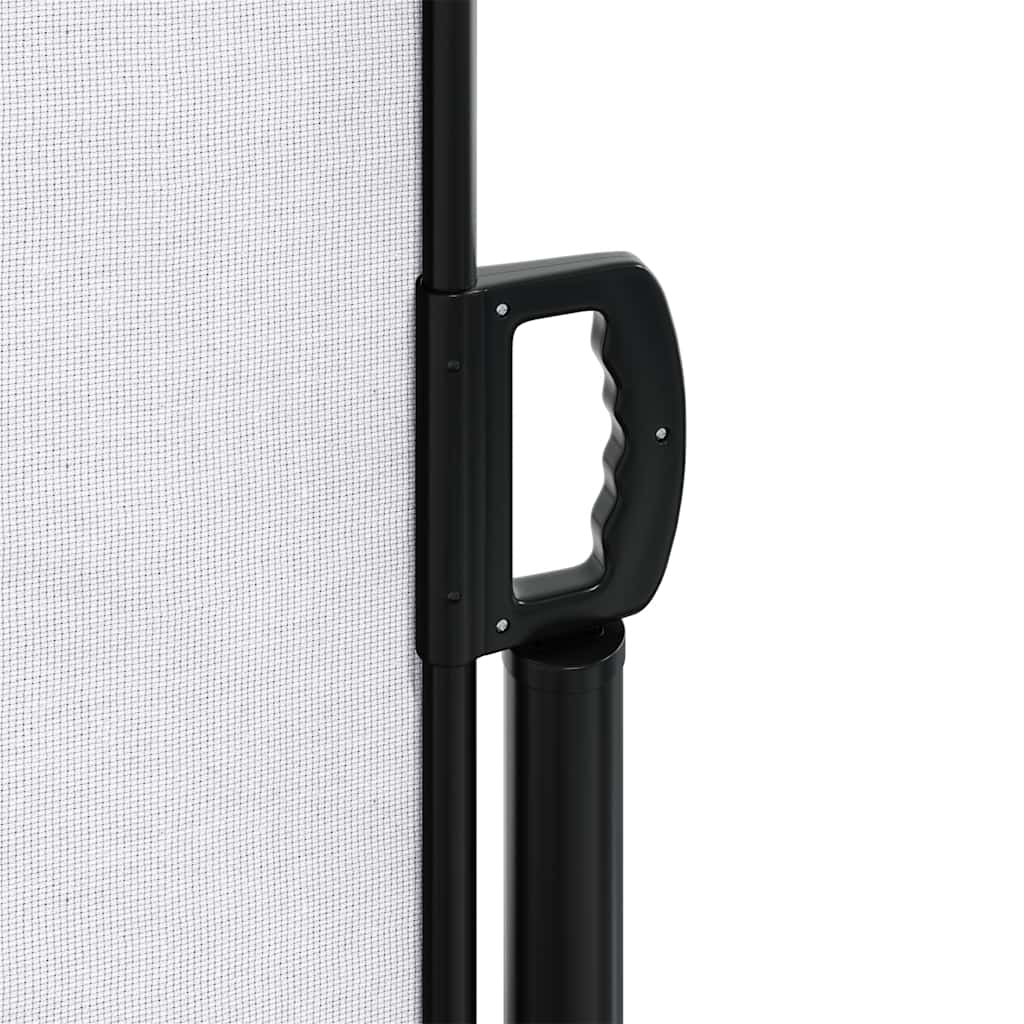 Uttrekkbar sidemarkise hvit 220x600 cm