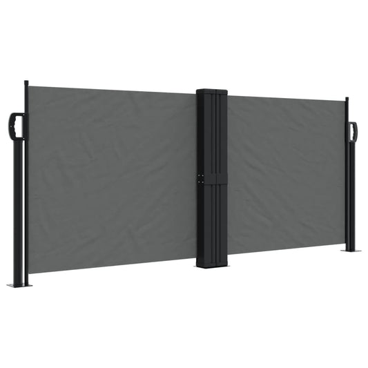 Uttrekkbar sidemarkise 100x600 cm antrasitt