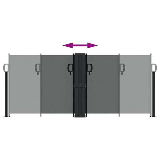 Uttrekkbar sidemarkise 100x600 cm antrasitt