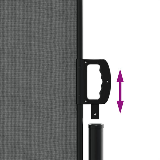 Uttrekkbar sidemarkise 100x600 cm antrasitt