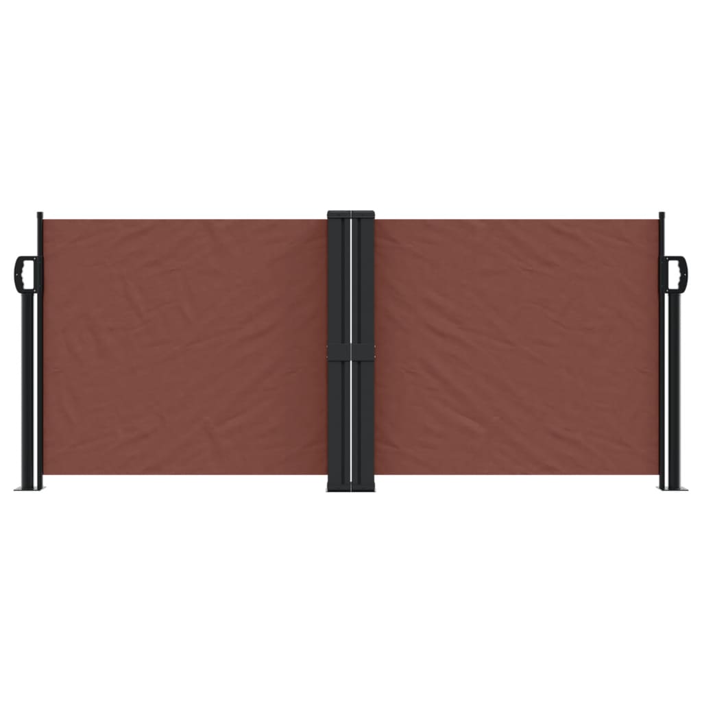 Uttrekkbar sidemarkise 100x600 cm brun