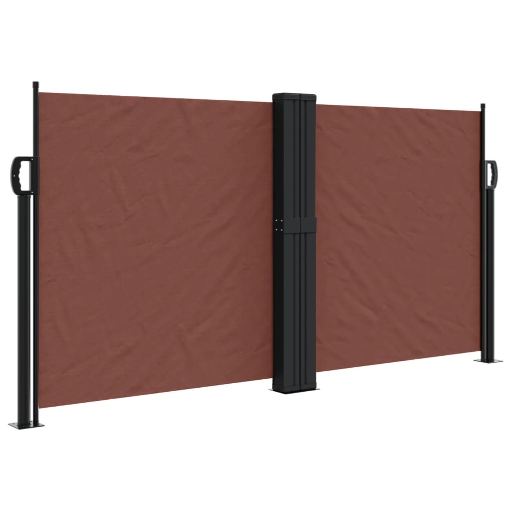 Uttrekkbar sidemarkise 120x600 cm brun