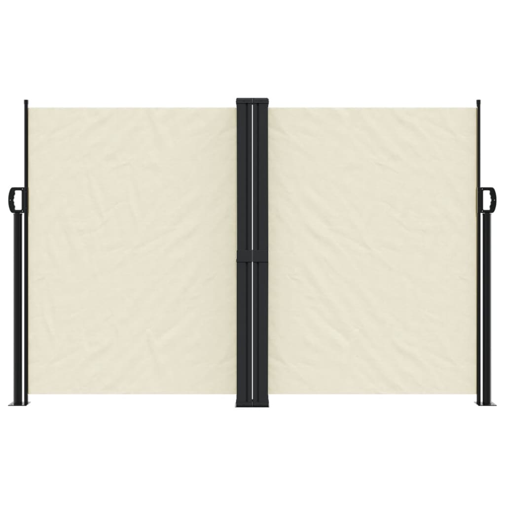 Uttrekkbar sidemarkise kremhvit 160x600 cm