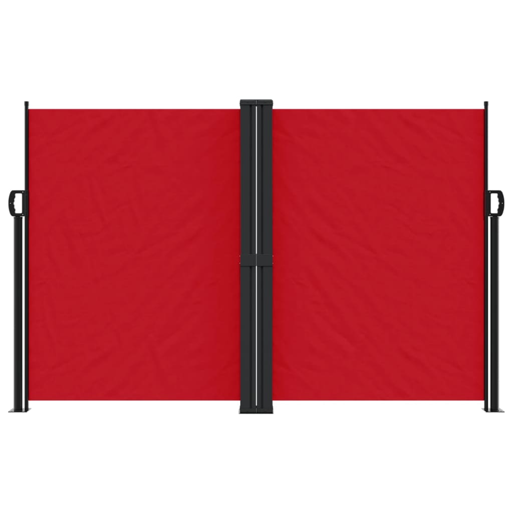 Uttrekkbar sidemarkise 160x600 cm rød