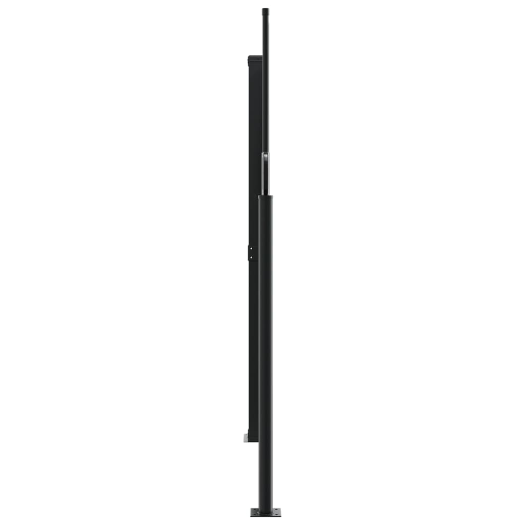 Uttrekkbar sidemarkise brun 160x600 cm