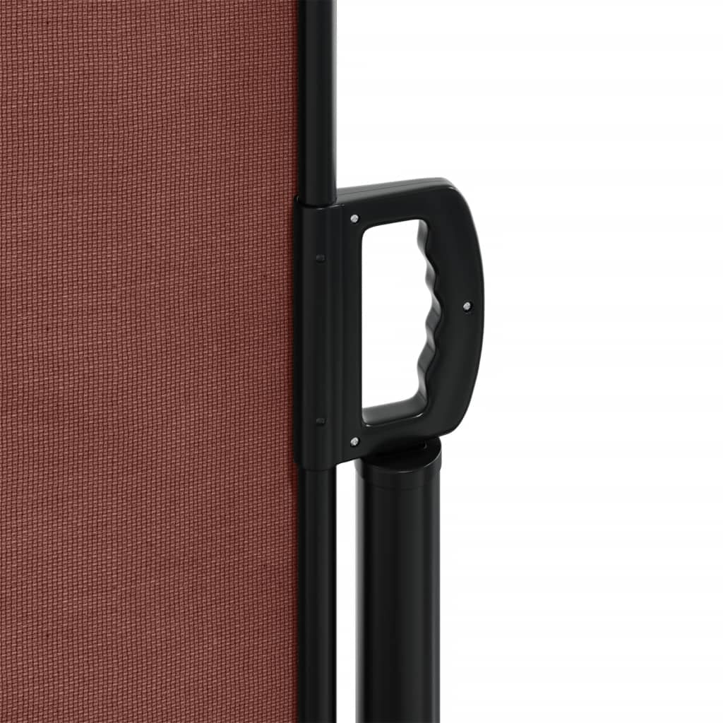 Uttrekkbar sidemarkise brun 160x600 cm