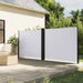 Uttrekkbar sidemarkise hvit 160x600 cm
