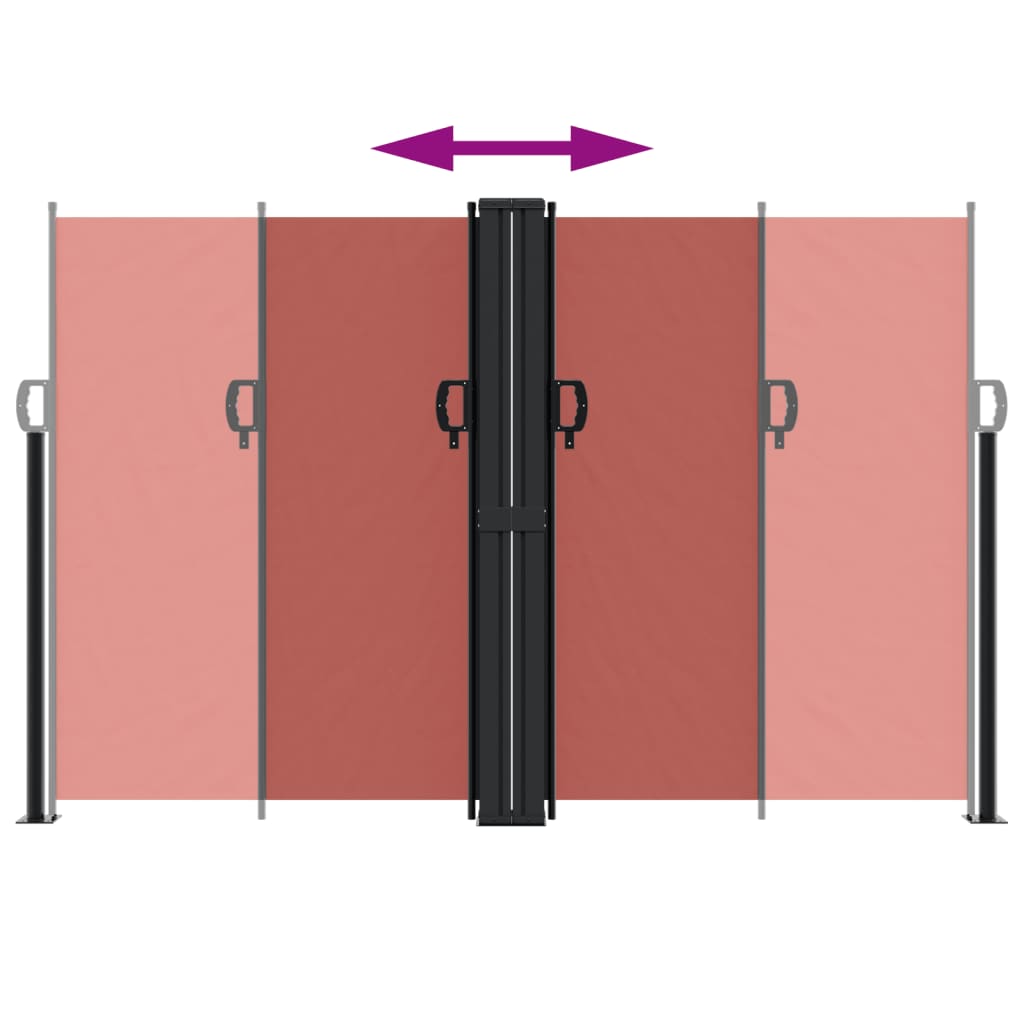 Uttrekkbar sidemarkise terrakotta 160x600 cm