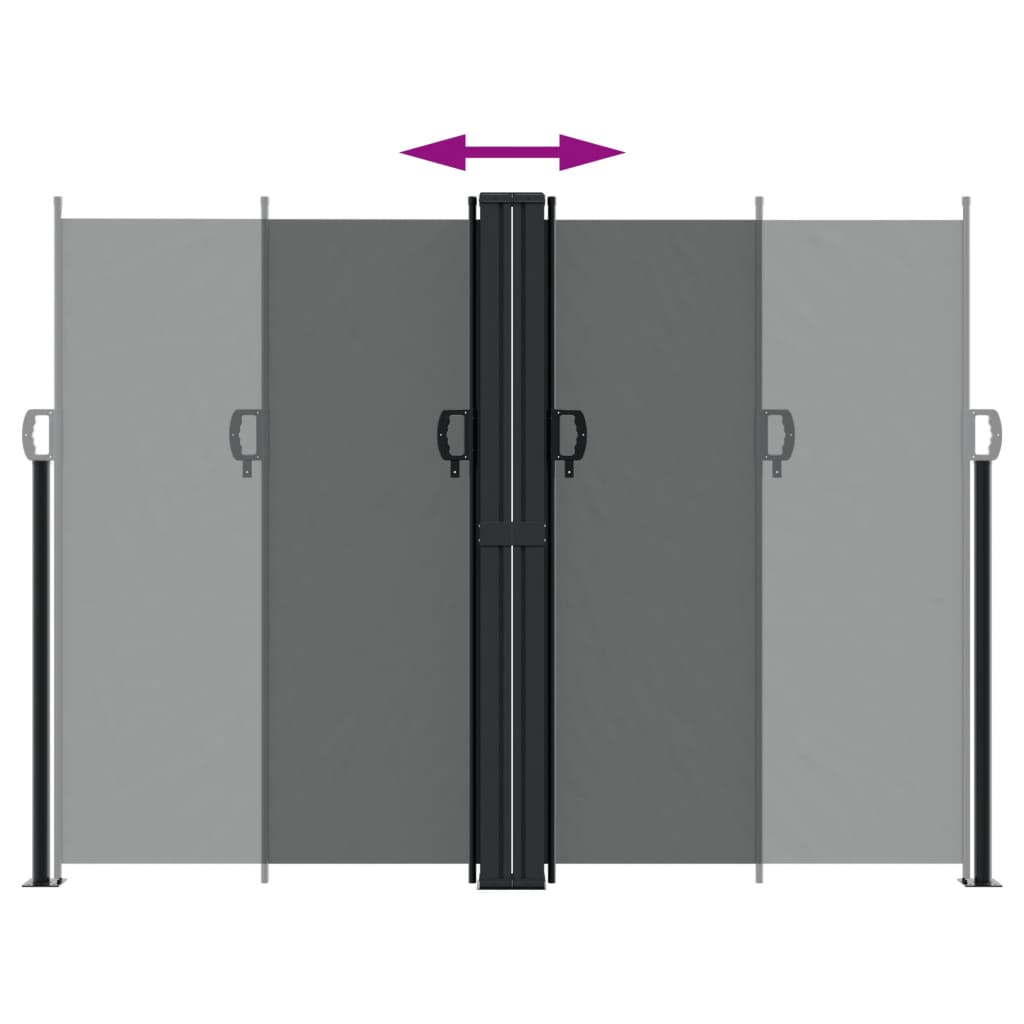 Uttrekkbar sidemarkise 180x600 cm antrasitt