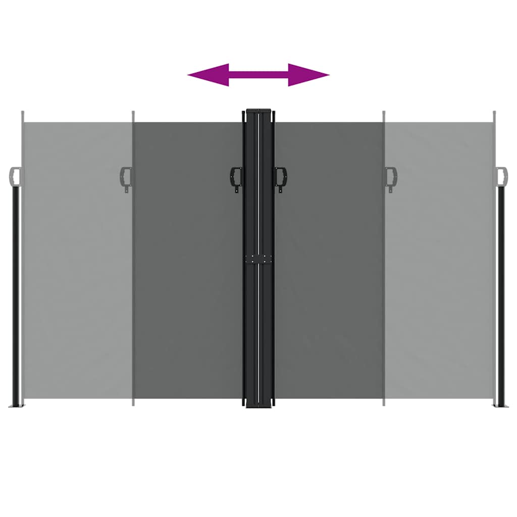 Uttrekkbar sidemarkise 200x600 cm antrasitt