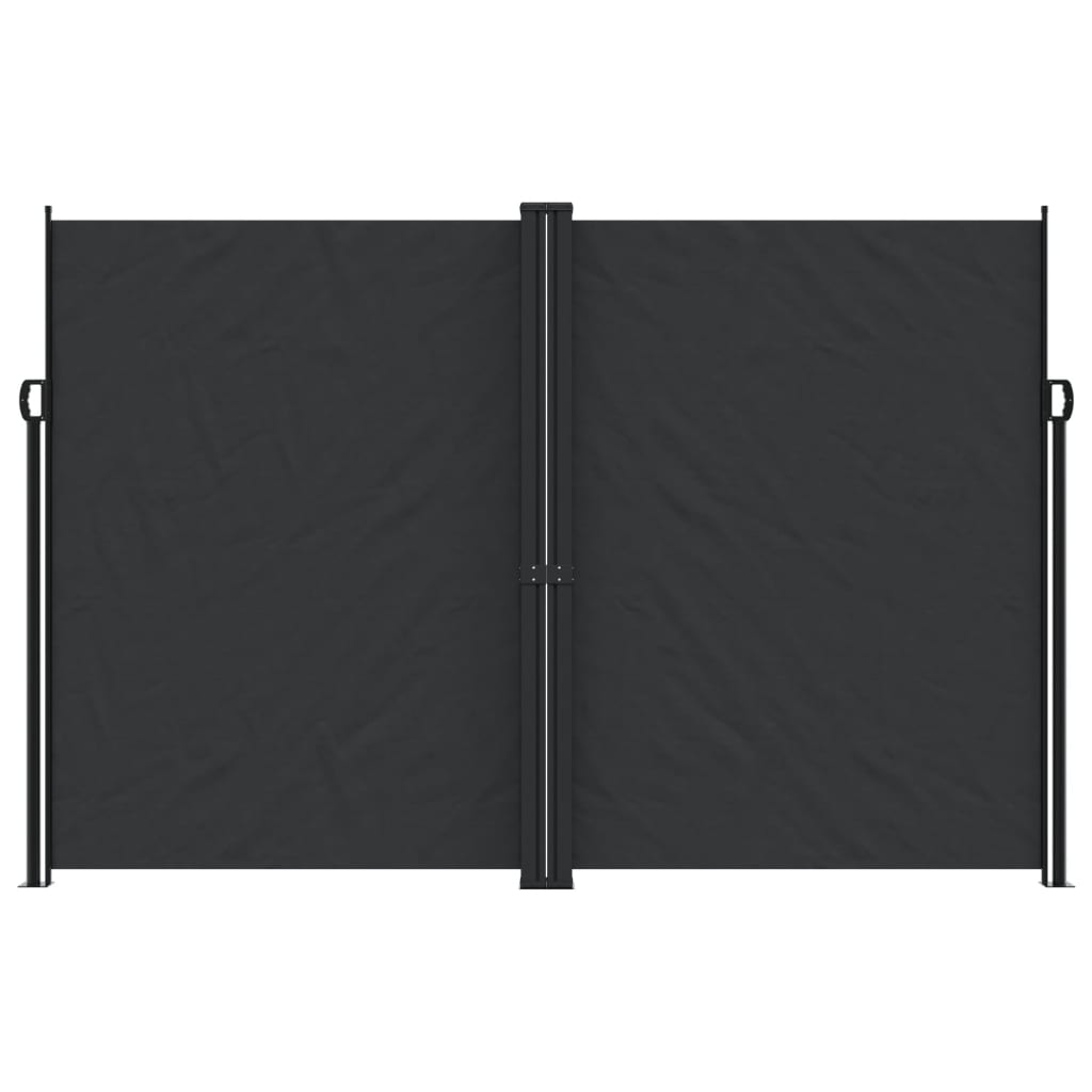 Uttrekkbar sidemarkise 220x600 cm svart