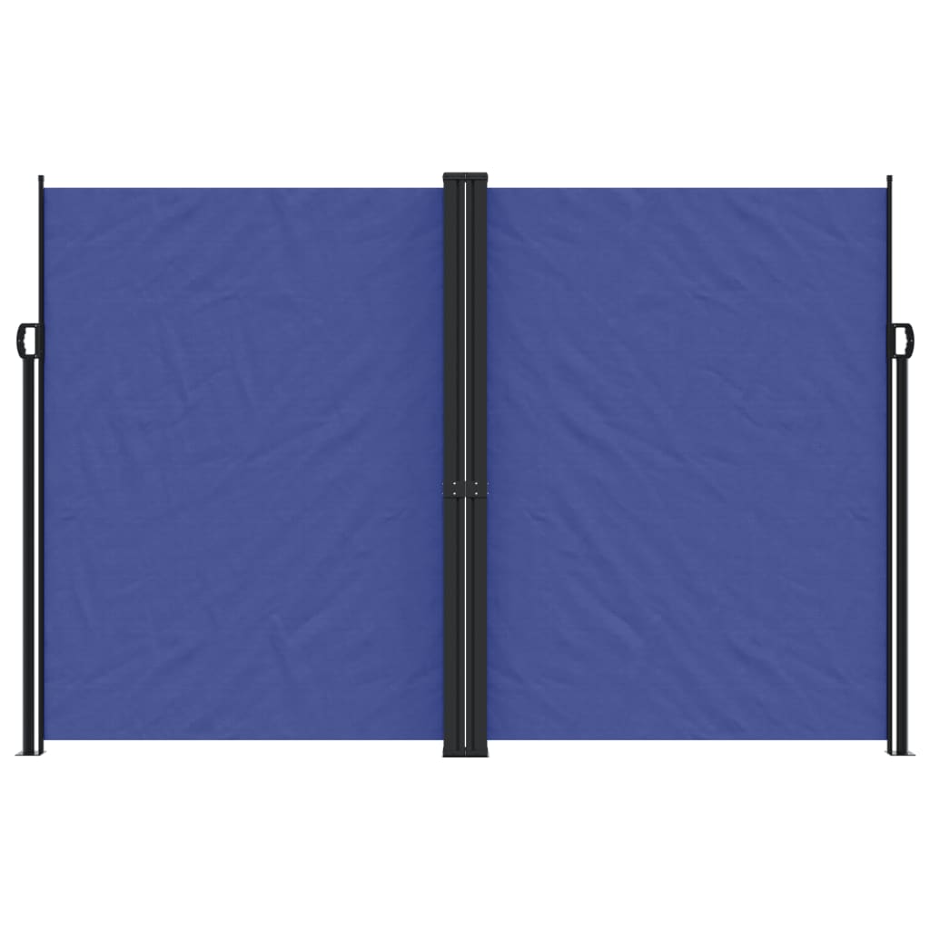 Uttrekkbar sidemarkise blå 220x600 cm