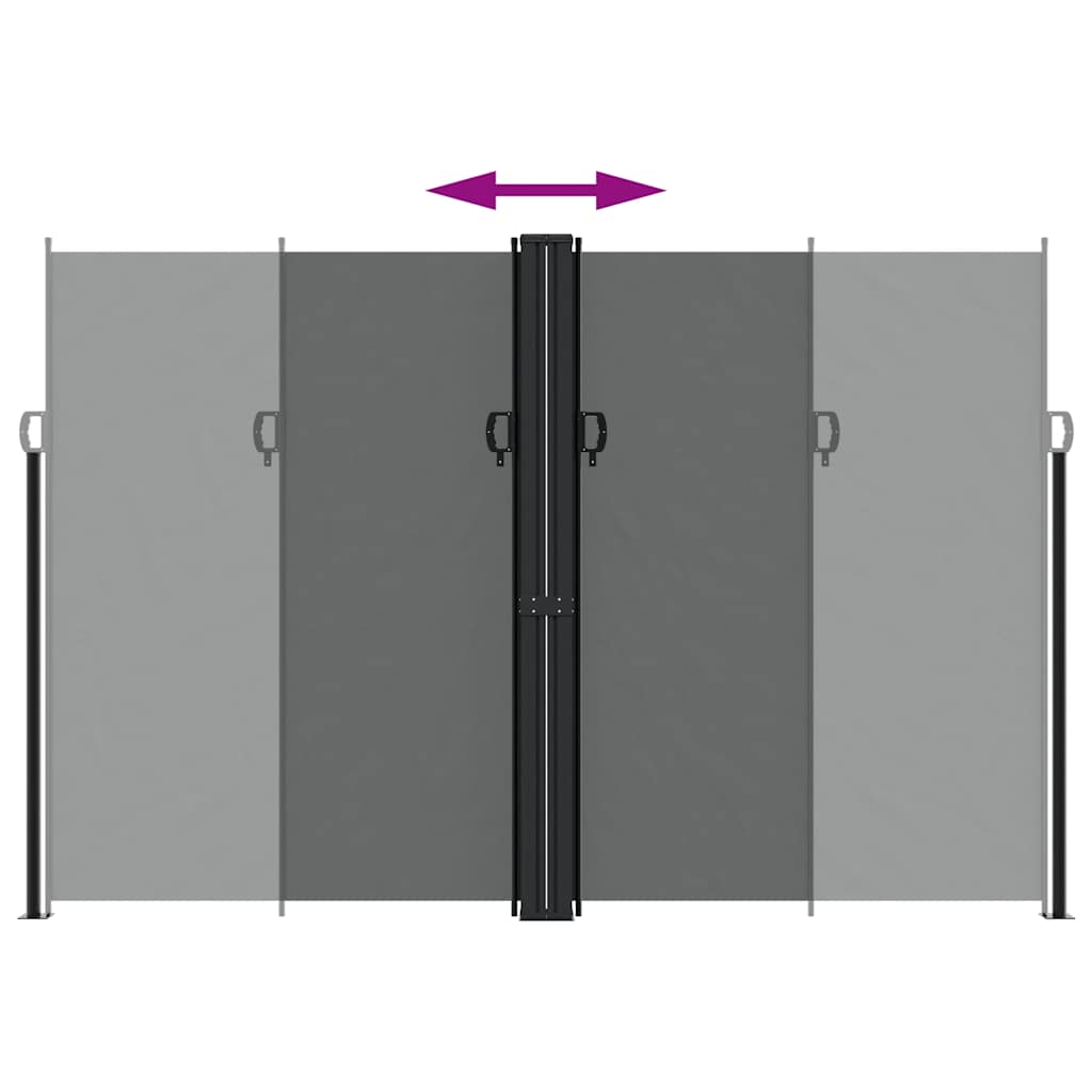 Uttrekkbar sidemarkise 220x600 cm antrasitt