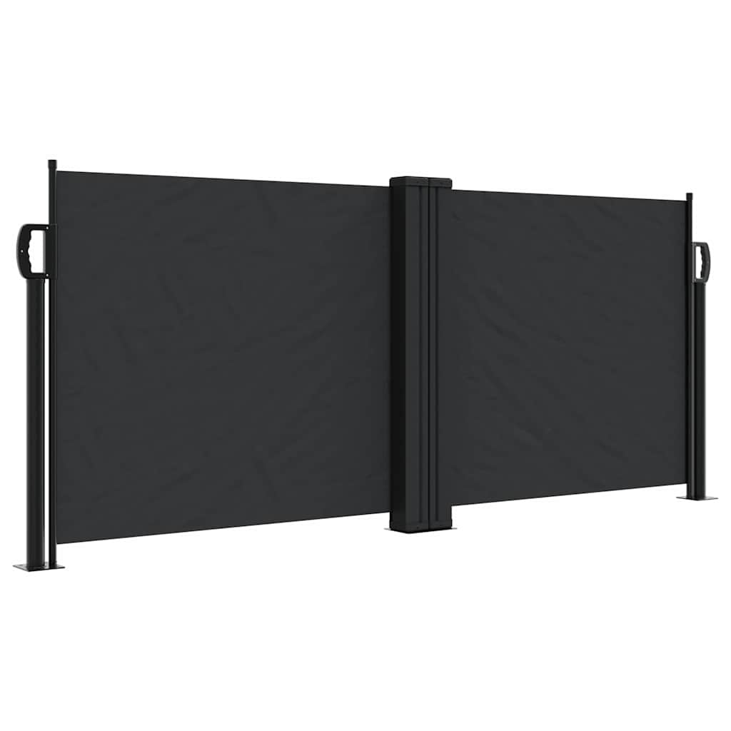 Uttrekkbar sidemarkise 100x1000 cm svart vidaXL