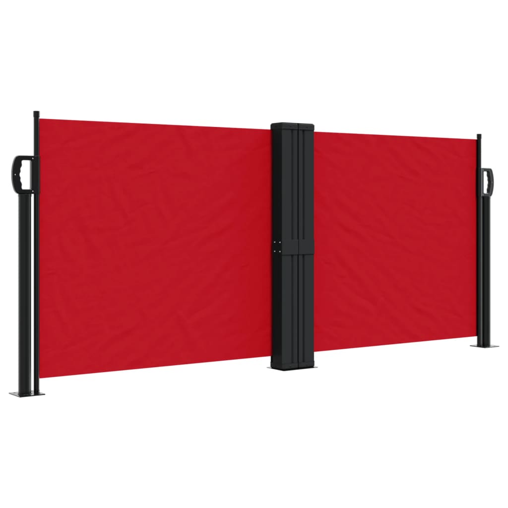Uttrekkbar sidemarkise 100x1000 cm rød