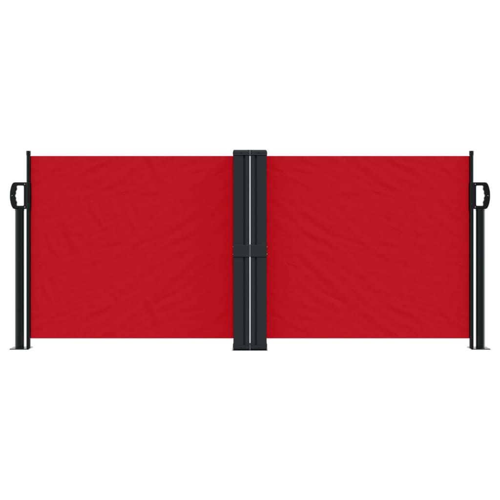Uttrekkbar sidemarkise 100x1000 cm rød