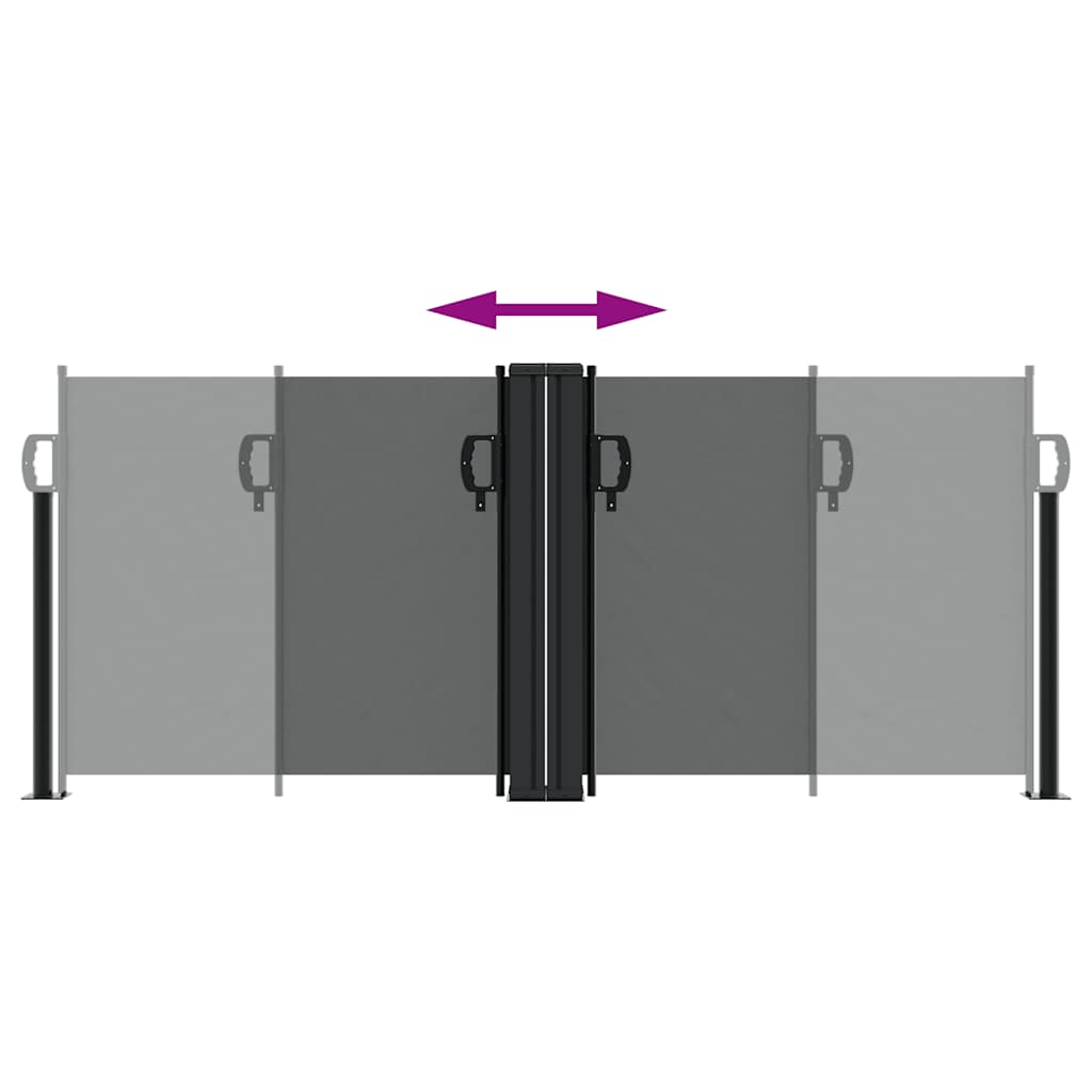 Uttrekkbar sidemarkise 100x1000 cm antrasitt vidaXL