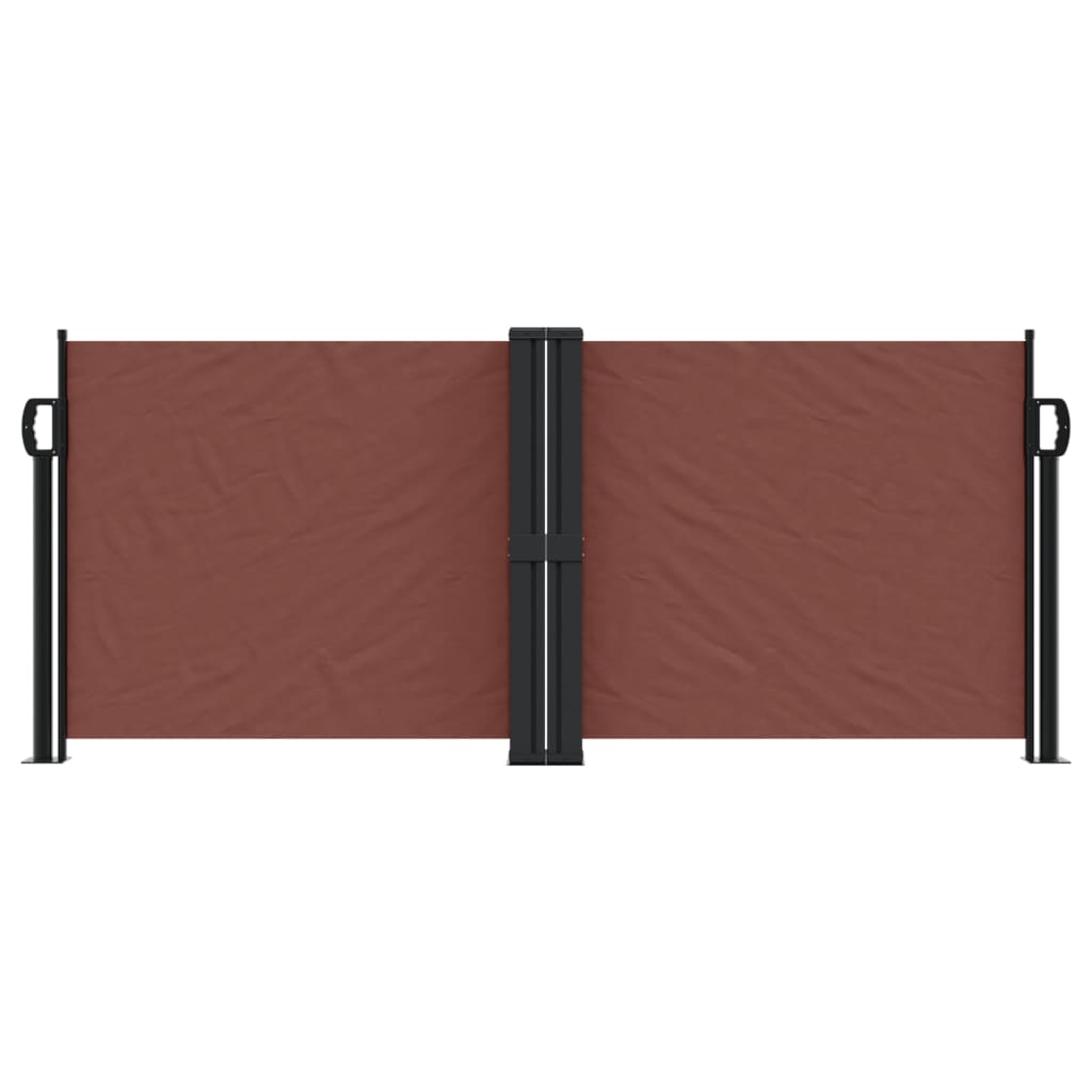 Uttrekkbar sidemarkise 100x1000 cm brun