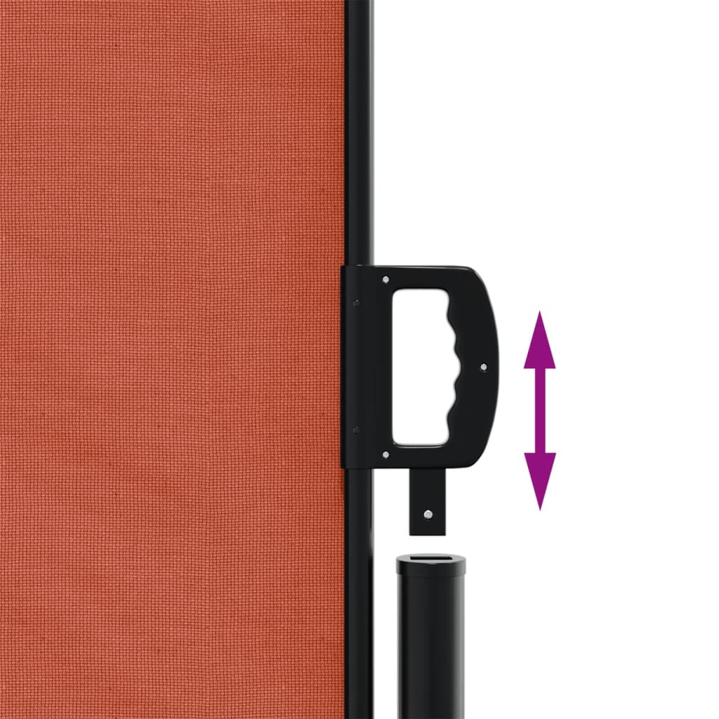 Uttrekkbar sidemarkise 100x1000 cm terrakotta
