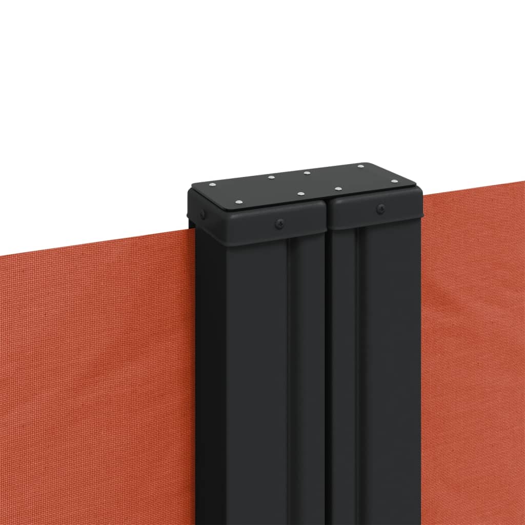 Uttrekkbar sidemarkise 100x1000 cm terrakotta