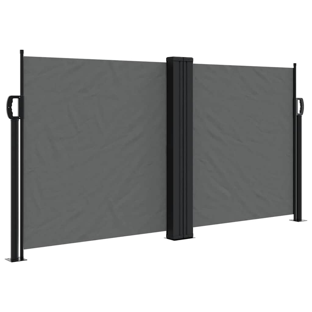 Uttrekkbar sidemarkise 120x1000 cm antrasitt vidaXL