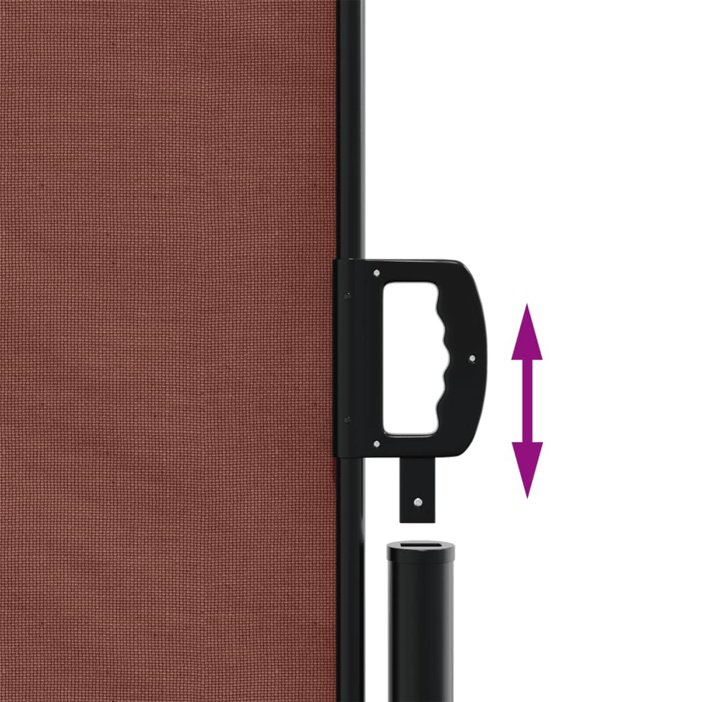Uttrekkbar sidemarkise 120x1000 cm brun