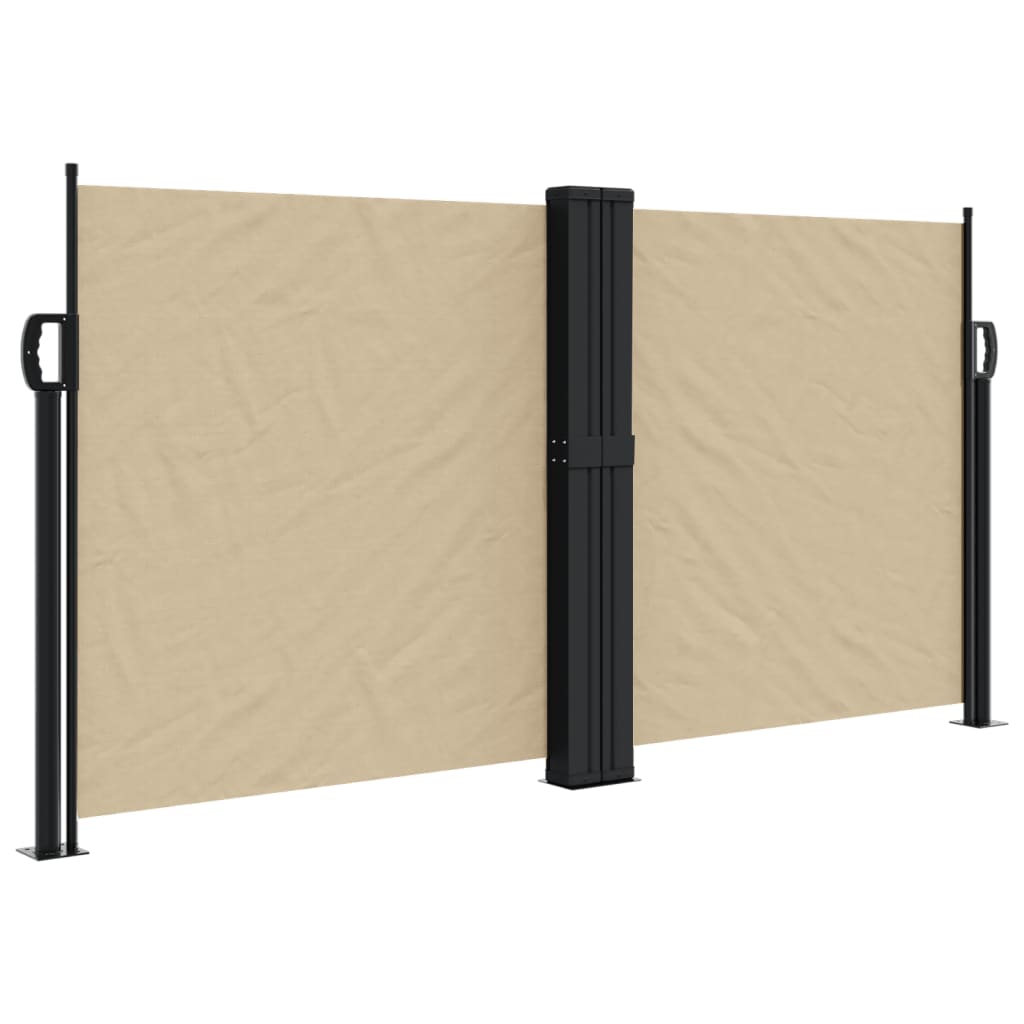 Uttrekkbar sidemarkise 120x1000 cm beige