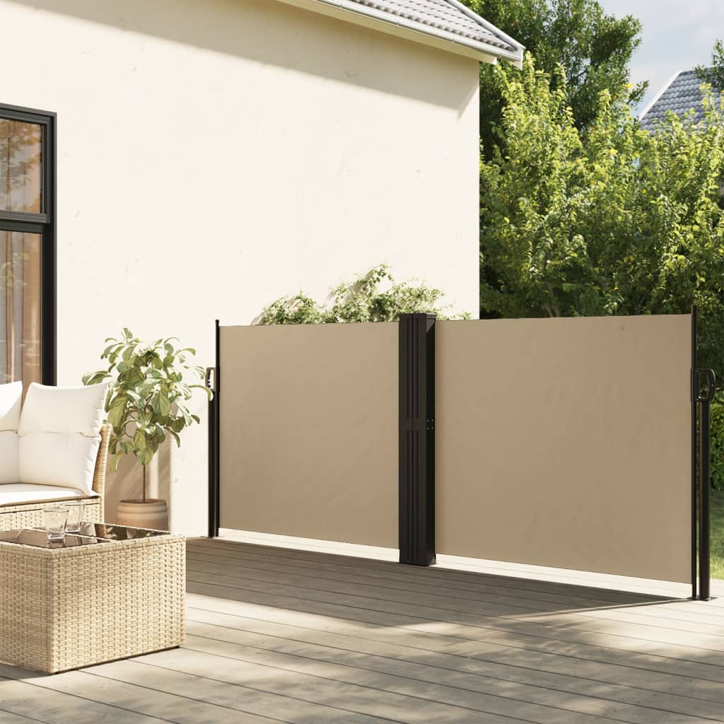 Uttrekkbar sidemarkise 120x1000 cm beige
