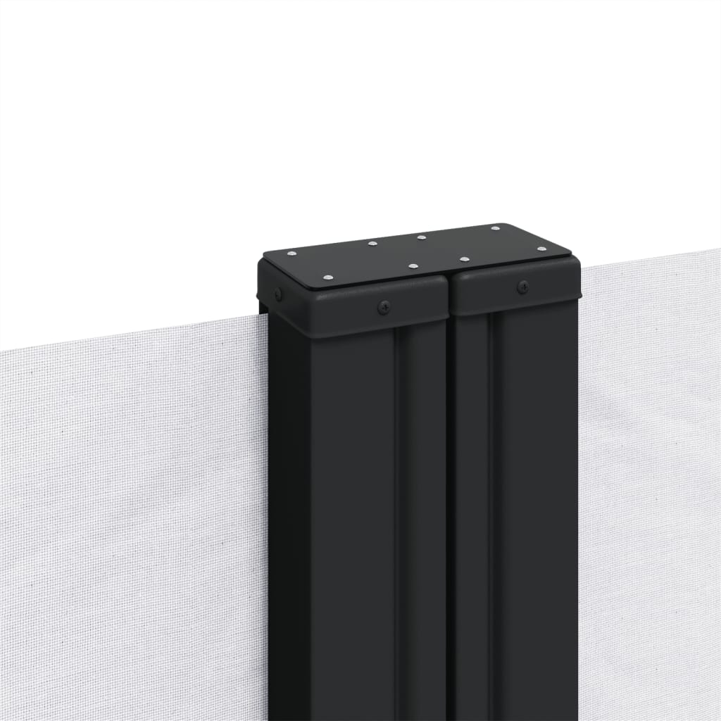 Uttrekkbar sidemarkise 120x1000 cm hvit