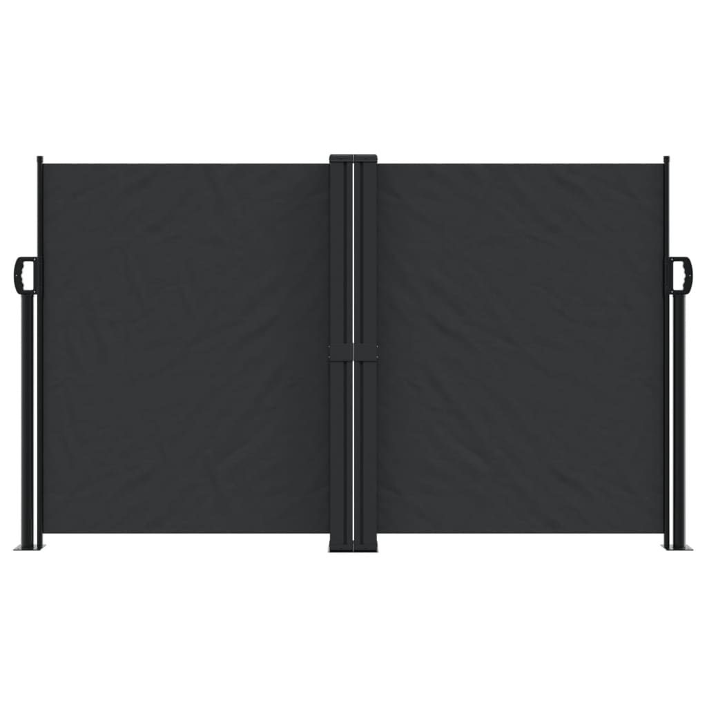 Uttrekkbar sidemarkise 140x1000 cm svart