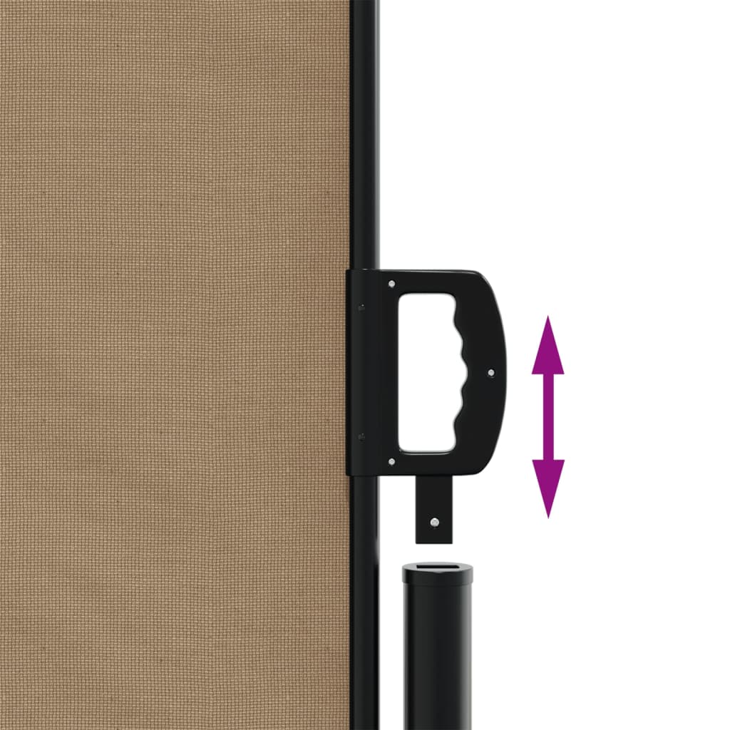Uttrekkbar sidemarkise 140x1000 cm gråbrun