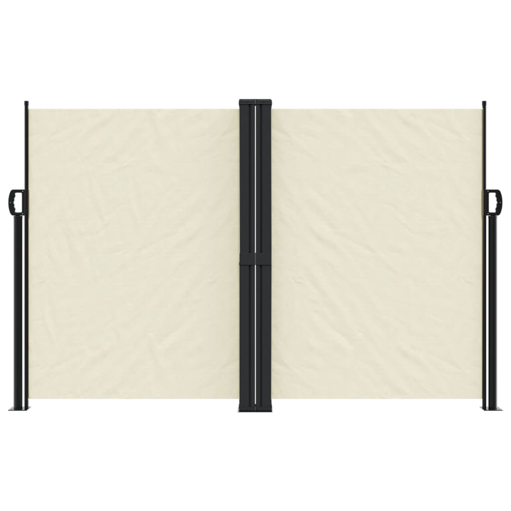 Uttrekkbar sidemarkise 160x1000 cm kremhvit
