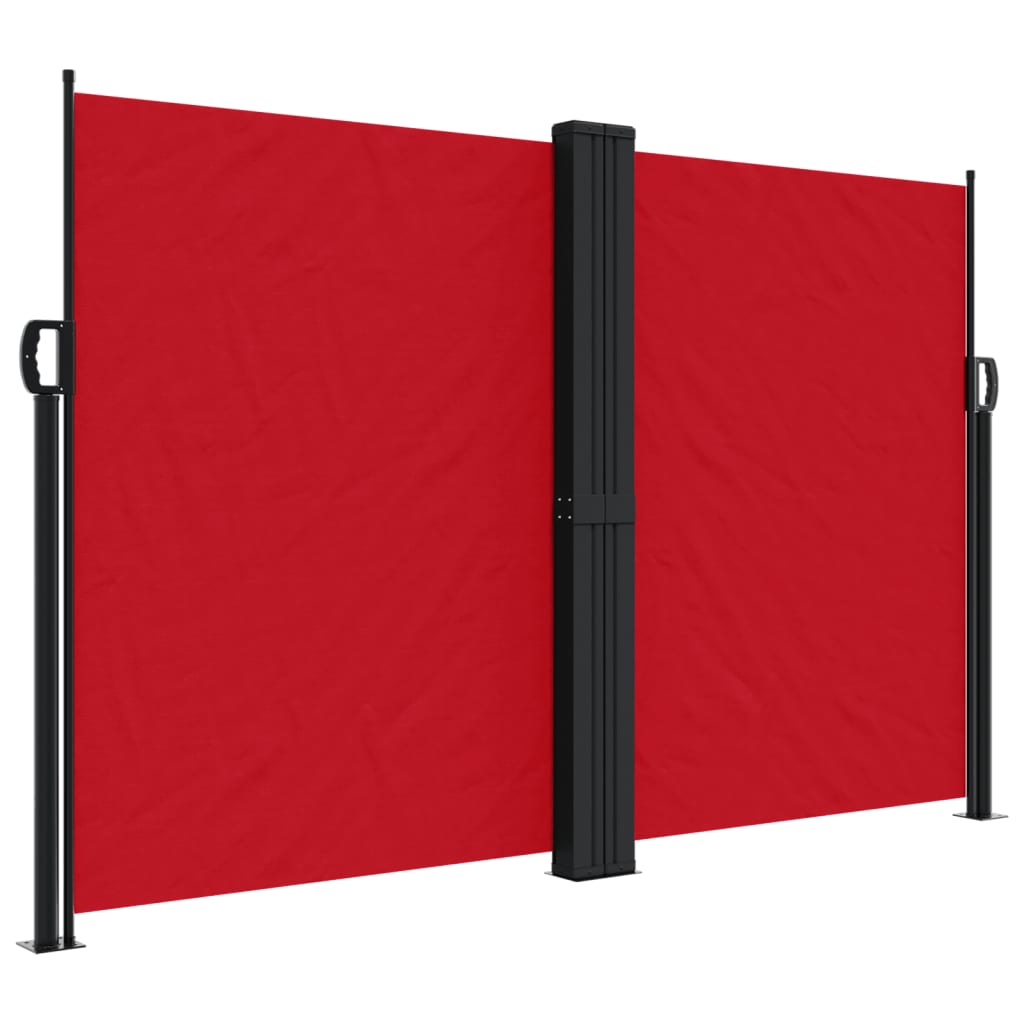 Uttrekkbar sidemarkise 160x1000 cm rød