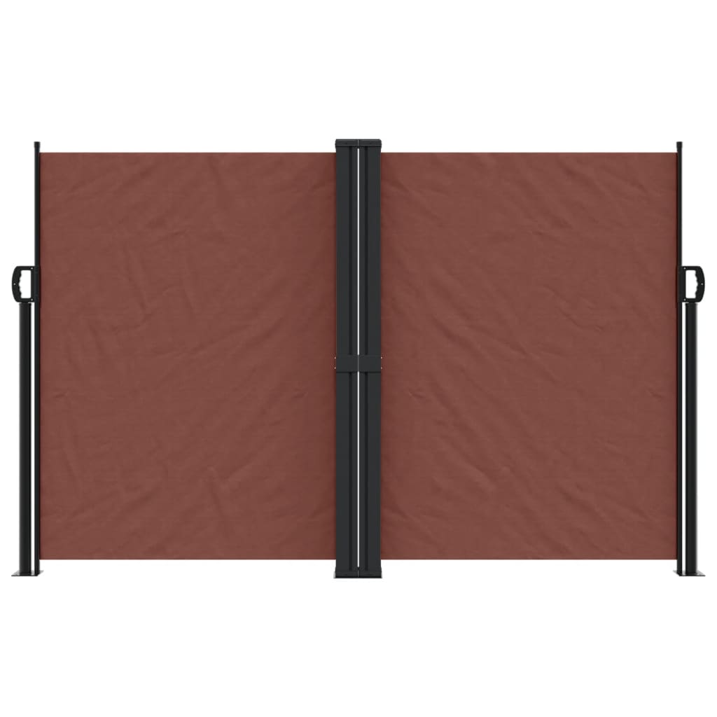 Uttrekkbar sidemarkise brun 160x1000 cm