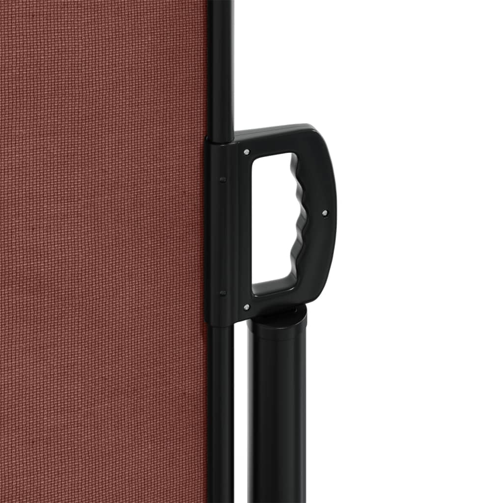 Uttrekkbar sidemarkise brun 160x1000 cm
