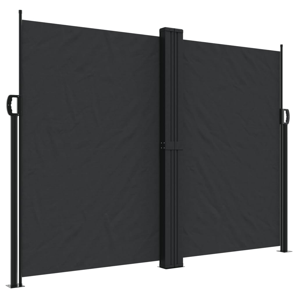 Uttrekkbar sidemarkise 180x1000 cm svart